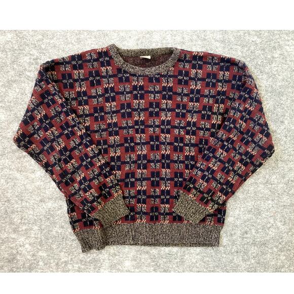 Vintage 80s Windridge Sweater Mens XLT Knit Winter Holiday Pullover Nordic - Picture 1 of 7